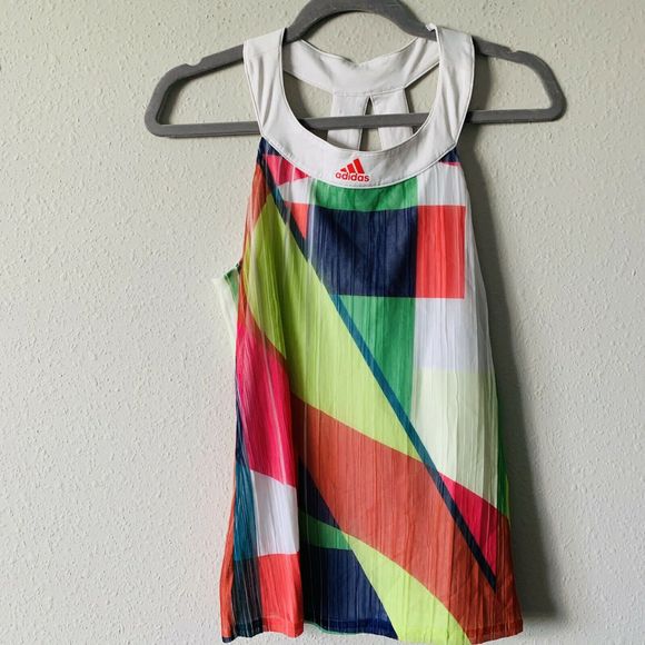 Adidas Rare Adizero Tank Top White/Shock Red - Picture 3 of 6